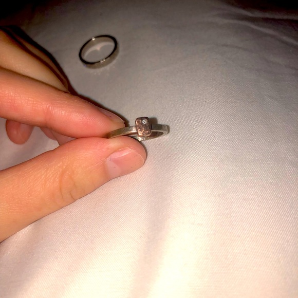 Artisan Ring Set, Rose Gold & Silver w/Diamonds - Picture 2 of 5